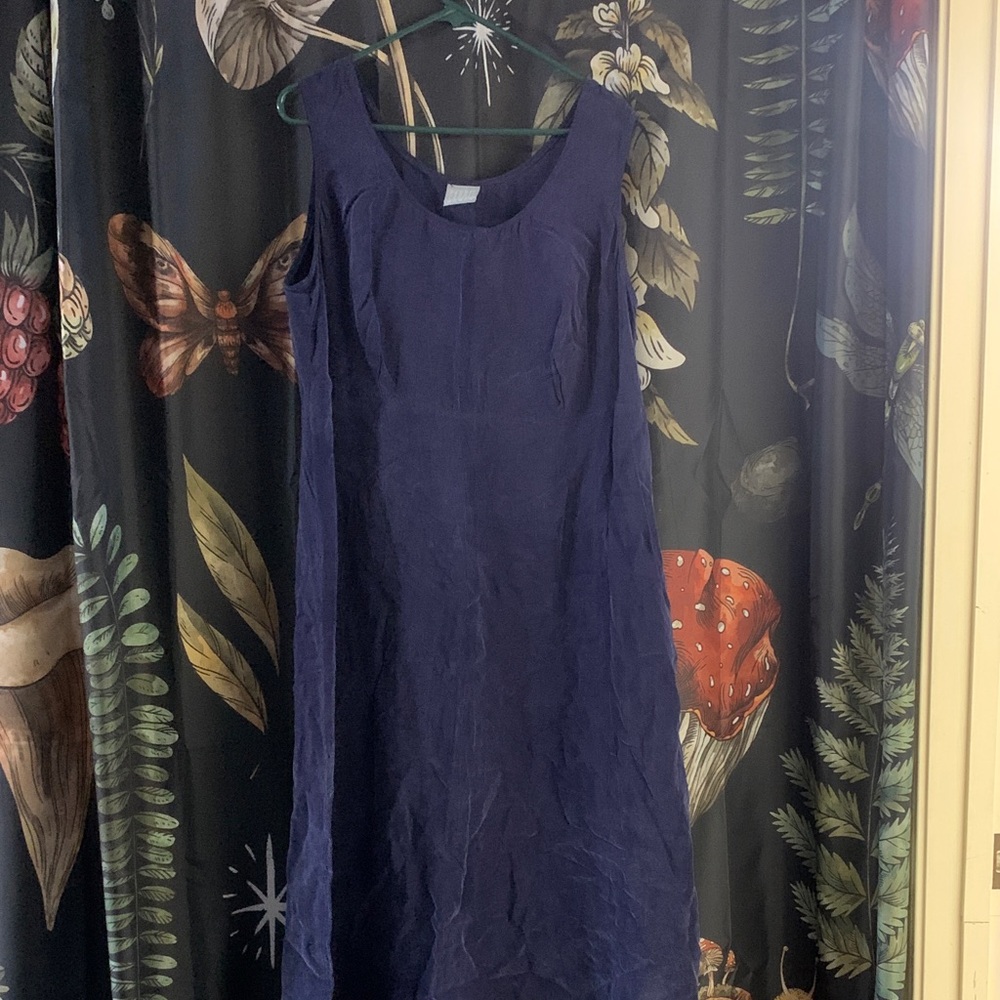 2-piece Rabbit Rabbit Rabbit Deep Blue Boho Dress w/ long sleeve top - Picture 3 of 4